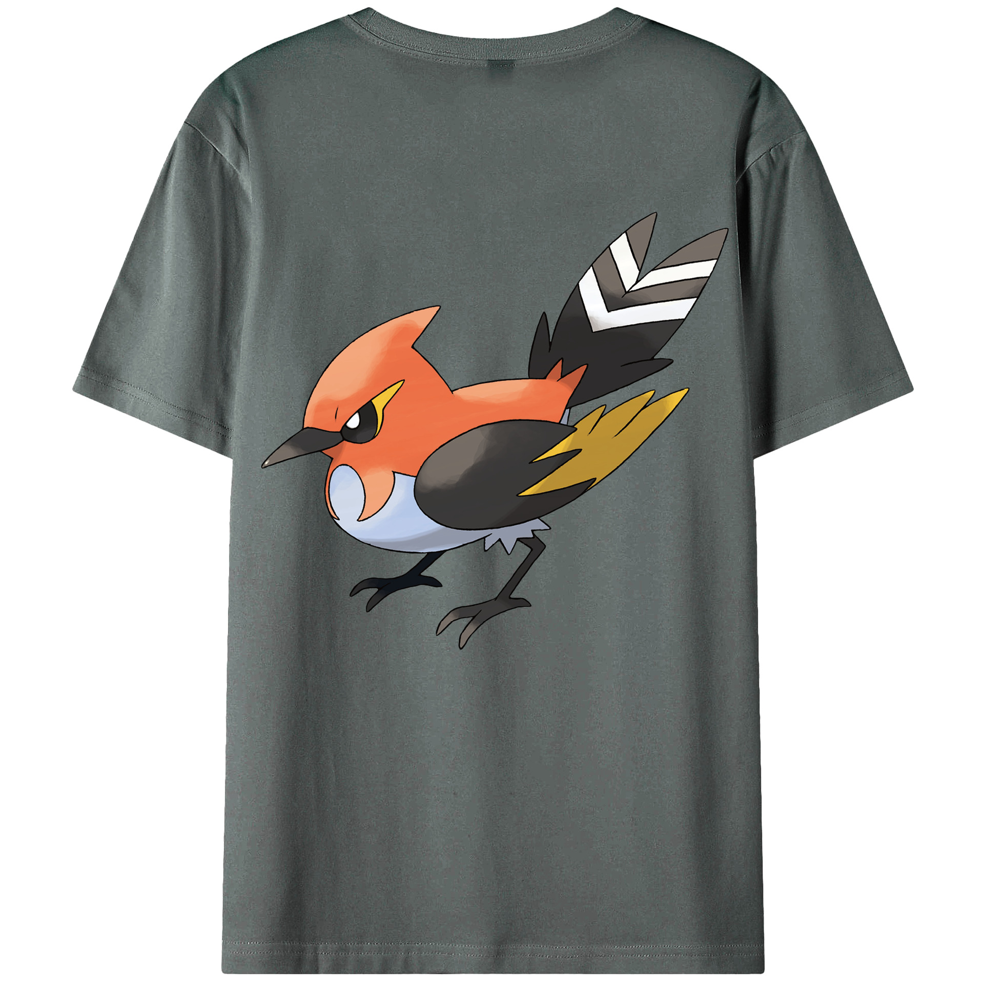 （画像用） ポケットモンスター Pokémon 綿100％ メンズ半袖Tシャツ（バックプリント） 通気性
